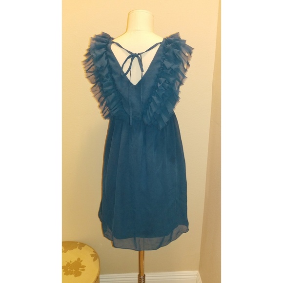 Dainty Blue Gem Toned Dress - Picture 7 of 8